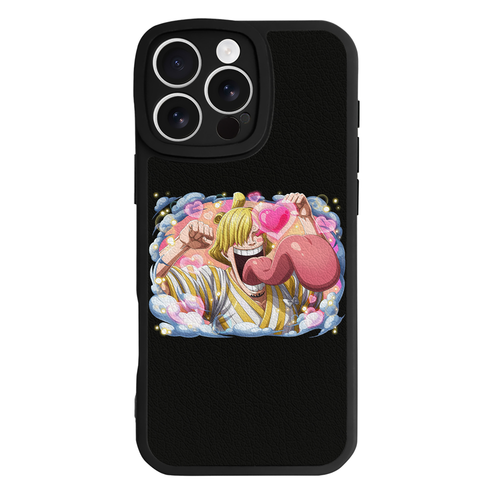 （画像用） ワンピース サンジ ONE PIECE Sanji 【iPhone 16シリーズ対応】シリコンスマホケース（レザー調） 材質：シリコン